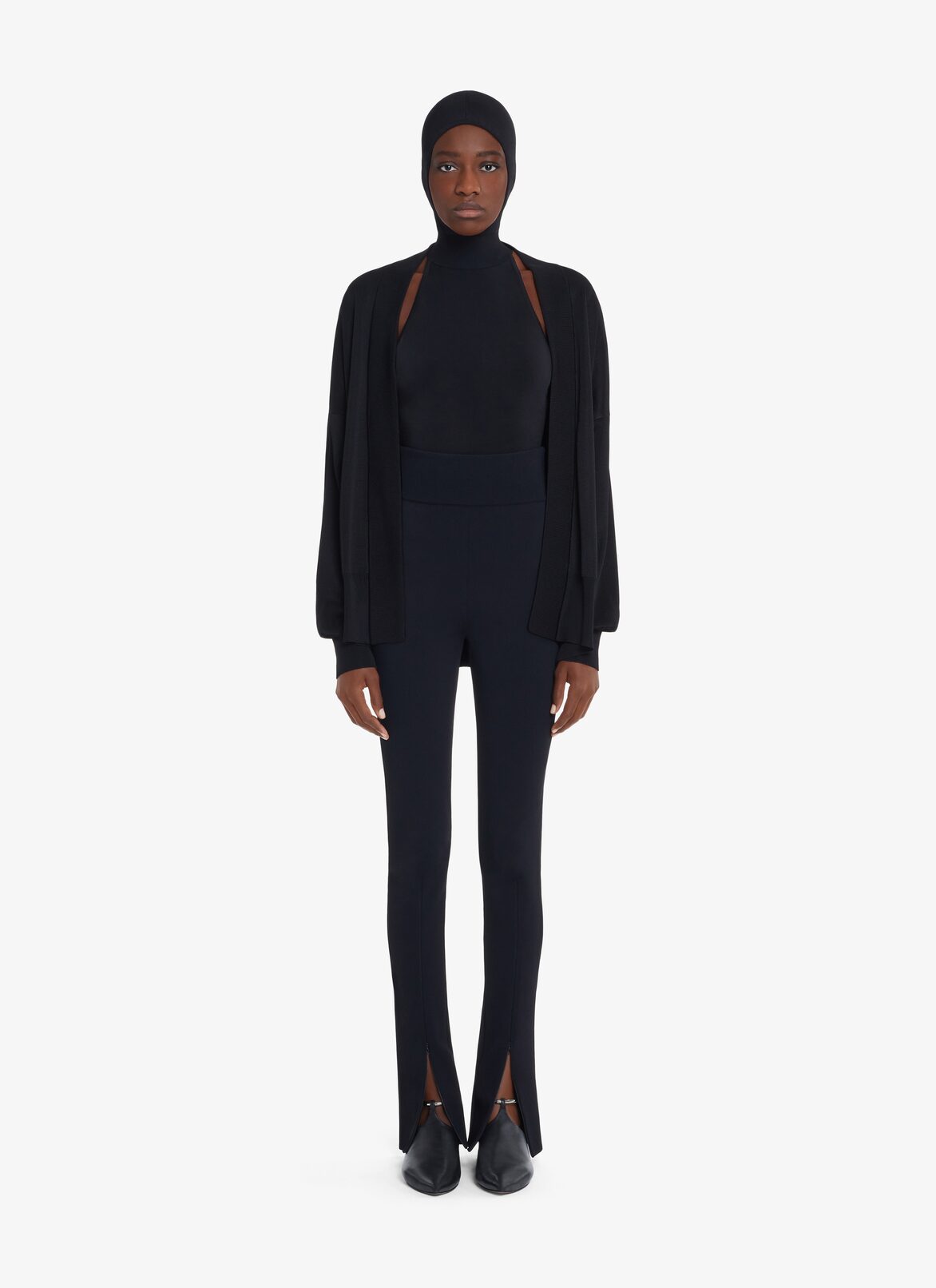 OVERSIZE KNIT CARDIGAN ALAÏA BLACK OVERSIZE KNIT CARDIGAN